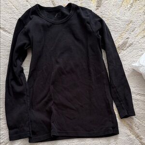 Black Long Sleeve Kids Tee